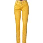 Safrangelbe Loose Fit CECIL Slim Fit Jeans mit Reißverschluss aus Baumwolle für Damen 