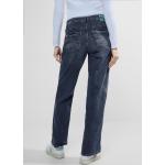 Dunkelblaue Bestickte Loose Fit CECIL Jeans mit Stickerei aus Baumwolle für Damen 