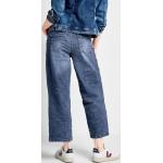 Blaue Loose Fit CECIL Wide Leg Jeans & Relaxed Fit Jeans mit Reißverschluss aus Denim für Damen 