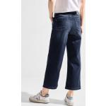 Dunkelblaue Loose Fit CECIL Wide Leg Jeans & Relaxed Fit Jeans mit Reißverschluss aus Baumwolle 