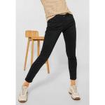 Schwarze Unifarbene Loose Fit CECIL Scarlett Baggy Jeans & Loose Fit Jeans mit Knopf aus Denim für Damen Weite 29 