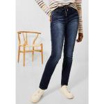 Dunkelblaue Unifarbene Loose Fit CECIL Scarlett Baggy Jeans & Loose Fit Jeans mit Reißverschluss aus Denim für Damen Weite 28 