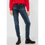 Cecil Loose-fit-Jeans »Style Scarlett« in dunkler Waschung und mit Dekozippern, blau