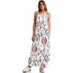 Reduzierte Weiße Casual Ärmellose CECIL Maxi V-Ausschnitt Sommerkleider für Damen Größe L für den für den Sommer 