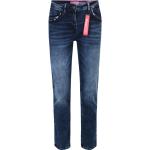 Blaue CECIL Scarlett Slim Fit Jeans mit Pailletten aus Denim für Damen 