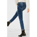 Blaue CECIL Slim Fit Jeans mit Reißverschluss aus Baumwolle für Damen 