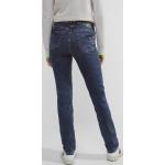 Dunkelblaue CECIL Slim Fit Jeans aus Baumwolle für Damen 