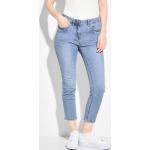 Hellblaue CECIL Slim Fit Jeans aus Baumwolle für Damen 