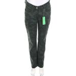 Grüne Bestickte CECIL Slim Fit Jeans aus Denim für Damen Weite 31, Länge 30 