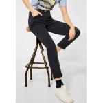 Anthrazitfarbene Unifarbene Casual CECIL Stretch-Jeans mit Reißverschluss aus Baumwolle für Damen Weite 29 