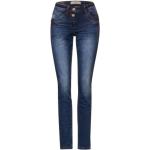 Blaue Loose Fit CECIL Scarlett Slim Fit Jeans mit Reißverschluss aus Denim für Damen Größe XL 