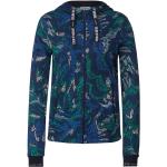 Blaue CECIL Strickjacken mit Kapuze mit Reißverschluss mit Kapuze für Damen Größe XXL für den für den Herbst 