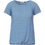 Blaue CECIL Schulterfreie T-Shirts aus Viskose für Damen Größe L 