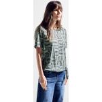 Grüne CECIL V-Ausschnitt T-Shirts aus Jersey für Damen Größe XS für den für den Sommer 