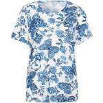 Blaue CECIL Rundhals-Ausschnitt T-Shirts für Damen Größe M 