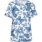 Blaue CECIL Rundhals-Ausschnitt T-Shirts für Damen Größe XL 