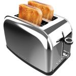 Cecotec Vertikaler Toaster 2 Kurzschlitze Toastin' time 850 Inox Lite, 850 W, 2 Scheiben Brot, 3,8 cm breiter Schlitz, Brötchenaufsatz und Krümelschublade, Edelstahl