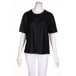 CEDRIC CHARLIER Shirt Oversize Faux Leather D 42 black NEW#6888