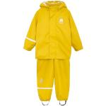 Gelbe Wasserdichte Winddichte CeLaVi Kinderkapuzenjacken mit Reißverschluss aus Fleece für Jungen Größe 140 