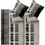 Schwarze Moderne CelinaTex bügelfreie Bettwäsche mit Reißverschluss aus Fleece maschinenwaschbar 135x200 