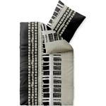 Schwarze Moderne CelinaTex bügelfreie Bettwäsche mit Reißverschluss aus Fleece maschinenwaschbar 155x220 2-teilig 