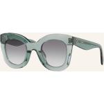 Grüne Celine Cateye Sonnenbrillen aus Kunststoff für Damen 