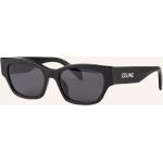 Schwarze Celine Rechteckige Rechteckige Sonnenbrillen aus Kunststoff für Damen 