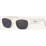 Dunkelgraue Celine Rechteckige Rechteckige Sonnenbrillen aus Kunststoff für Damen 