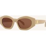 Braune Celine Cateye Sonnenbrillen aus Kunststoff für Herren 