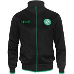 Celtic FC - Herren Trainingsjacke im Retro-Design - Offizielles Merchandise - Geschenk für Fußballfans - Schwarz - M