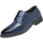 Blaue Lack-Optik Business Hochzeitsschuhe & Oxford Schuhe mit Schnürsenkel aus Leder für Herren Größe 44 