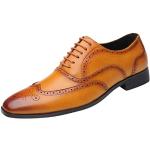 Reduzierte Gelbe Business Hochzeitsschuhe & Oxford Schuhe mit Schnürsenkel aus Veloursleder für Herren Größe 41 für den für den Sommer 