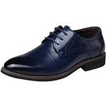 Marineblaue Business Derby Schuhe aus Leder für Herren Größe 42 für den für den Herbst 