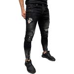 Schwarze Ripped Jeans & Zerrissene Jeans aus Denim für Herren Größe 5 XL Weite 36, Länge 36 für den für den Herbst 