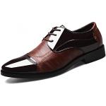 Braune Business Hochzeitsschuhe & Oxford Schuhe mit Schnürsenkel aus Veloursleder für Herren Größe 45 für den für den Sommer 