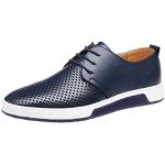 Marineblaue Business Hochzeitsschuhe & Oxford Schuhe mit Schnürsenkel aus Leder für Herren Größe 41 