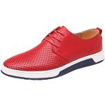 Rote Business Hochzeitsschuhe & Oxford Schuhe mit Schnalle aus Leder für Herren Größe 42 für den für den Winter 
