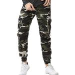 Armeegrüne Camouflage Elegante Slim Fit Jeans aus Baumwolle für Herren Größe 6 XL 
