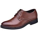 Braune Lack-Optik Business Hochzeitsschuhe & Oxford Schuhe mit Schnürsenkel aus Leder für Herren Größe 44 für den für den Herbst 