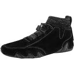 Schwarze Camouflage Business High Top Sneaker & Sneaker Boots mit Reißverschluss für Herren Größe 45 für den für den Sommer 