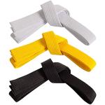 Century Kampfsportgürtel Doppelbindung Budogürtel Judo Karate Taekwondo Gürtel für Erwachsene (2 (230 cm), gelb)
