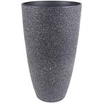 Cera-Mix TS Outdoor Vase, Terrazzo-schwarz