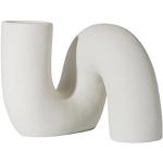 Weiße U-förmige Vasen & Blumenvasen aus Keramik 