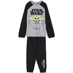 Graue Star Wars Yoda Baby Yoda / The Child Lange Kinderschlafanzüge für Jungen 2-teilig für den für den Winter 