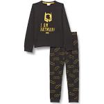 Graue Batman Lange Kinderschlafanzüge aus Baumwolle für Jungen für den für den Winter 