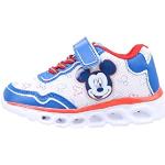Blaue Entenhausen Micky Maus LED Schuhe & Blink Schuhe mit Schnürsenkel für Kinder Größe 26 