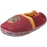 Rote Harry Potter Gryffindor Kinderpantoffeln & Kinderschlappen aus Fleece rutschfest Größe 33 für den für den Winter 