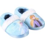 Blaue Die Eiskönigin Kinderpantoffeln & Kinderschlappen aus Fleece rutschfest Größe 34 für den für den Winter 