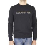 Silberne CERRUTI Rundhals-Ausschnitt Herrensweatshirts aus Baumwolle 