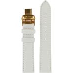 Weiße Certina DS First Uhrenarmbänder aus Leder mit Chronograph-Zifferblatt mit Lederarmband für Damen 
